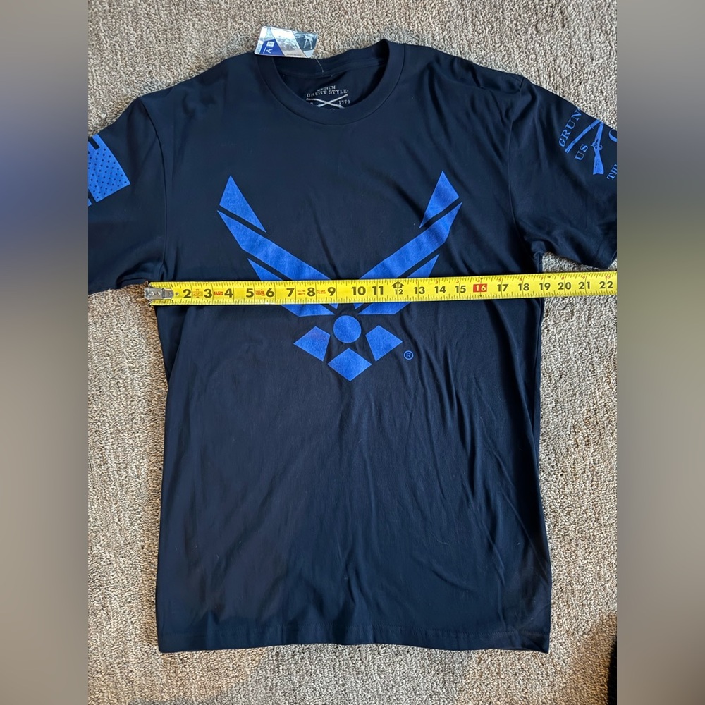 NWT Grunt Style Mens USAF T-shirt Size Medium Air Force Navy Blue - Picture 6 of 8
